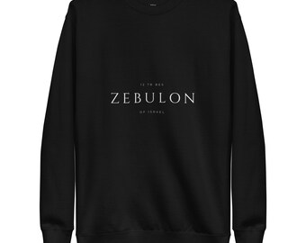 12 Tribes (Zebulon) Black Unisex Premium Sweatshirt