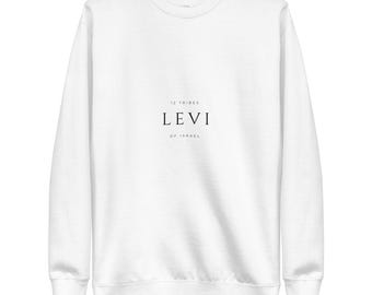 12 Tribes (Levi) White Unisex Premium Sweatshirt