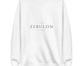 12 Tribes (Zebulon) White Unisex Premium Sweatshirt