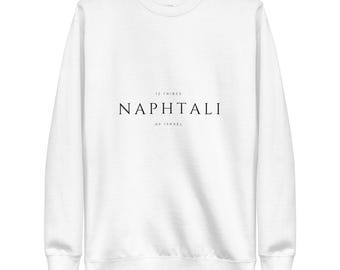 12 Tribes (Naphtali) White Unisex Premium Sweatshirt