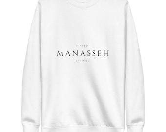 12 Tribes (Manasseh) White Unisex Premium Sweatshirt