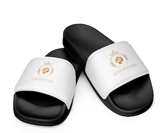 Lion of Judah Women's (White/Gold) slides