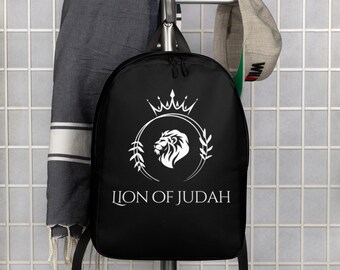 Lion of Judah Minimalist (Black/Whte) Backpack