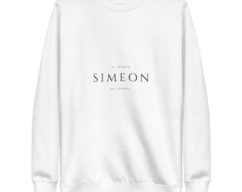 12 Tribes (Simeon) White Unisex Premium Sweatshirt
