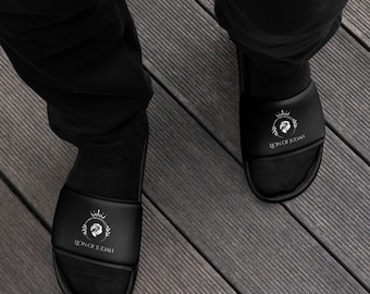 Lion of Judah Men’s (Black/White) slides