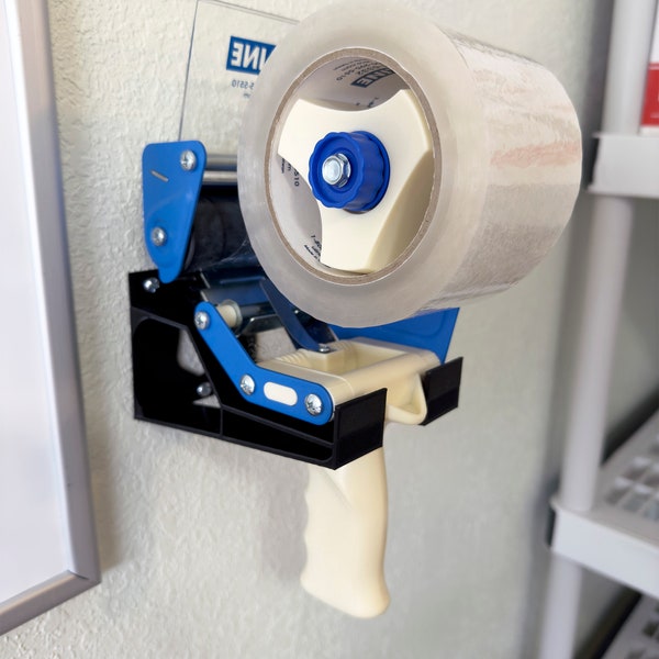 Tape Dispenser Wall Mount | Tape Gun Wall Holder |  | Holds 2inch or 3inch Tape Guns | Prep Center Organizer | Packing Tape Holder