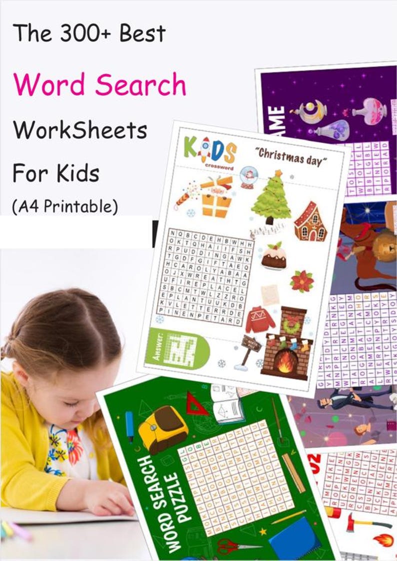 300+ Word Search Worksheets for Kids, Printable Word Search Puzzles PDF