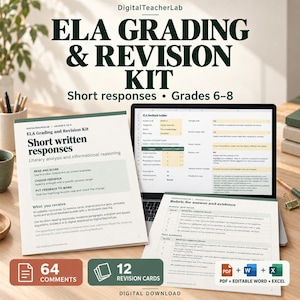 Bewertungs- und Überarbeitungsmaterial für Englisch in der Mittelstufe | Bewertungsraster, Feedback-Kommentare & Excel-Generator | Klassen 6–8