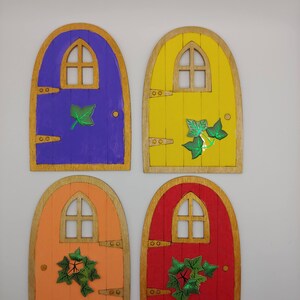 Fairy Door with Window and Leaves