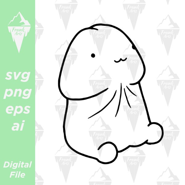 Cute Penis Design Digital Download SVG PNG EPS | Cutfile, Clipart, Vector, Cricut