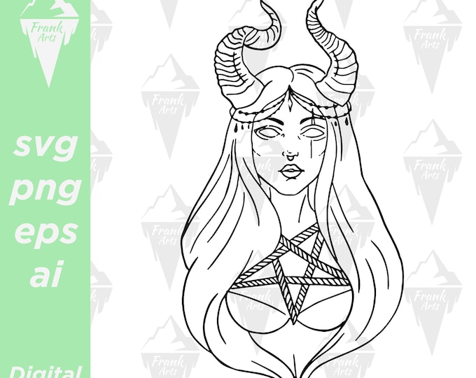 Devil Gothic Design Digital Download SVG PNG EPS | Cut File, Clip Art ...
