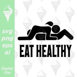Jedz zdrowo Pobierz SVG PNG EPS | Plik do cięcia, Clipart, Wektor, Cricut