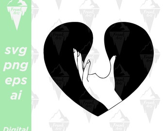 Diseño en forma de corazón con bolas de sujeción. Descarga digital SVG, PNG, EPS/Archivo de corte, Clip art, Vector, Cricut.
