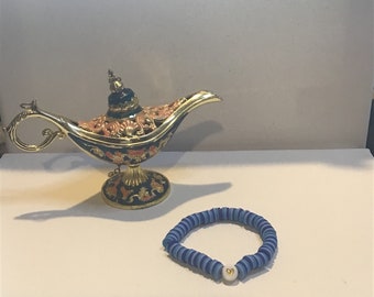 Blue bracelet with a heart charm