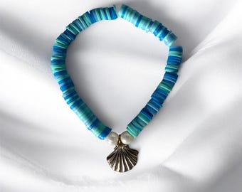 An sea shell inspired braclet handmade by me