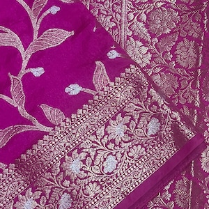 Benaras Blended Silk Saree with Zari Weaving