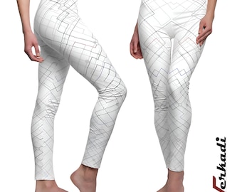 Geometric Network High-Waist Leggings: Contemporary Activewear