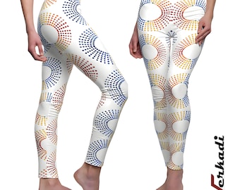 Rainbow Dotted Yoga Leggings: High-Waisted Activewear