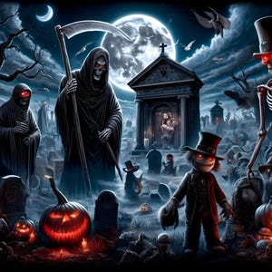 Jigsaw | &quot;Haunted Graveyard Under the Blood Moon&quot; | Halloween Horror Puzzle | Adult Halloween Puzzle | Brain Teaser Gift | Verkadi