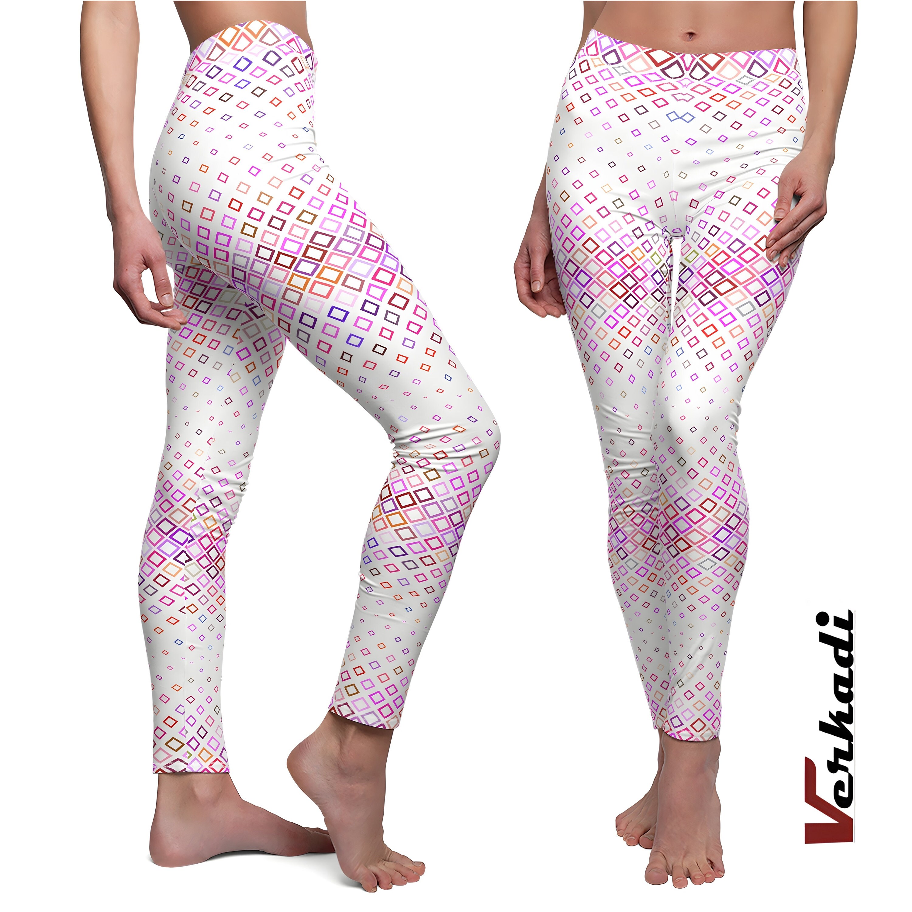 Rainbow Jester Leggings Rainbow Diamond Leggings Gay Pride Leggings Unisex  Rainbow Leggings Rainbow Yoga Acrobat Pants Burning Man 