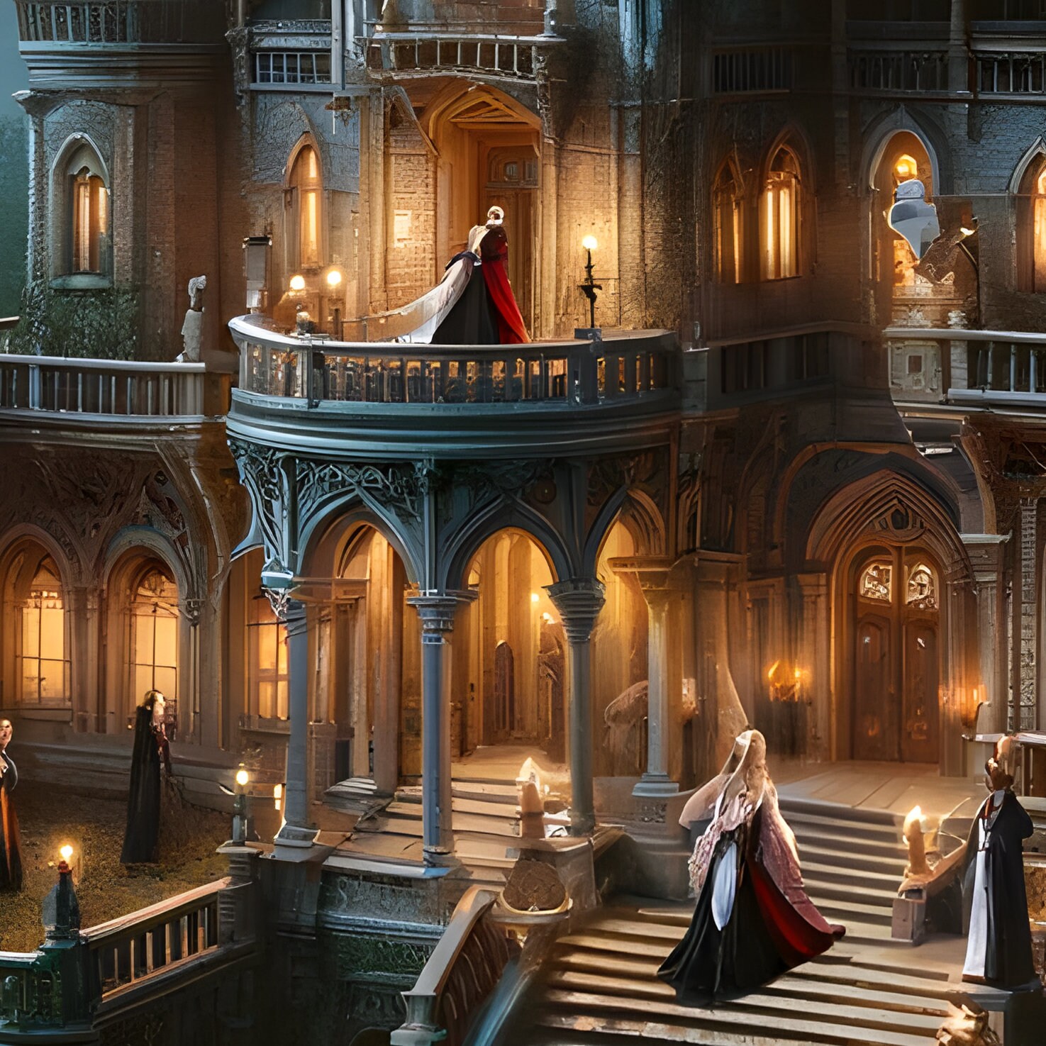 Jigsaw Puzzle nocturnal Enigma Victorian Gothic Mansion Puzzle for