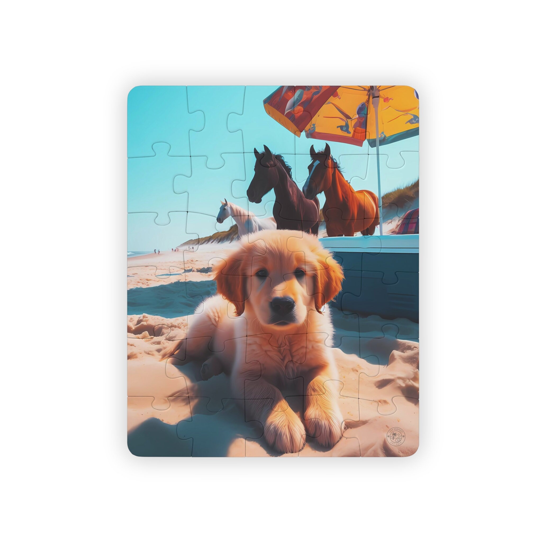 Colorful Golden Retriever Wooden Puzzle Shaped Puzzle - Temu