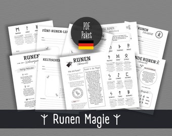 16 Seiten Runen Magie Basiswissen, Runen Bedeutung, Runenalphabet, Runen PDF, Wicca, Magie, Grimoire in deutsch download, nordische Runen