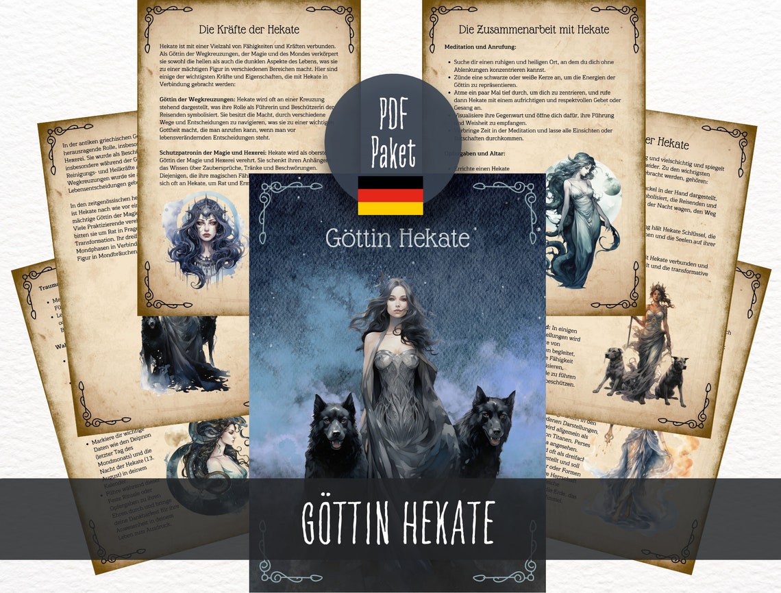 Goddess Hekate PDF Package for Printing, Greek Mythology, Book of ...