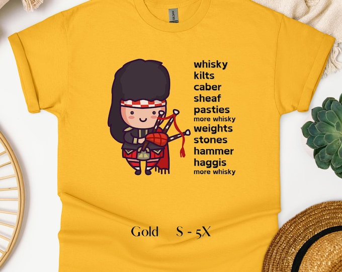 Scottish Highland Games Shirt, Heavy Athletics Shirt, Scotland Tee, Caber Toss, Scotch, Whisky Shirt, Kilts, Weights & Stone T-Shirt