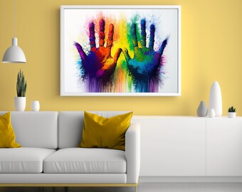 Leave Your Mark - Rainbow Gay Pride Digital Wall Art, Instant Download