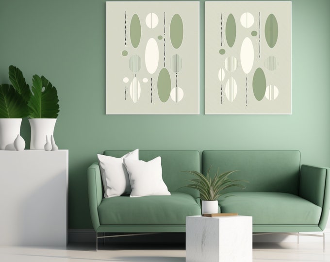 Dotted Elegance - Printable Wall Art, Poster Set, Mid Century Modern, Abstract Wall Art, Digital Download, Modern Wall Art, Retro Decoration