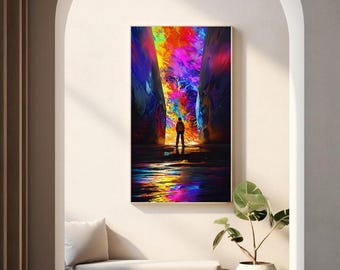 Graffiti Abstract Wall Art | Urban Neon Street Scene Poster (Digital Download)