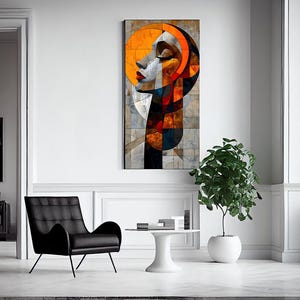 Abstract Geometric Female Portrait: Modern Art Print (Digital Download)