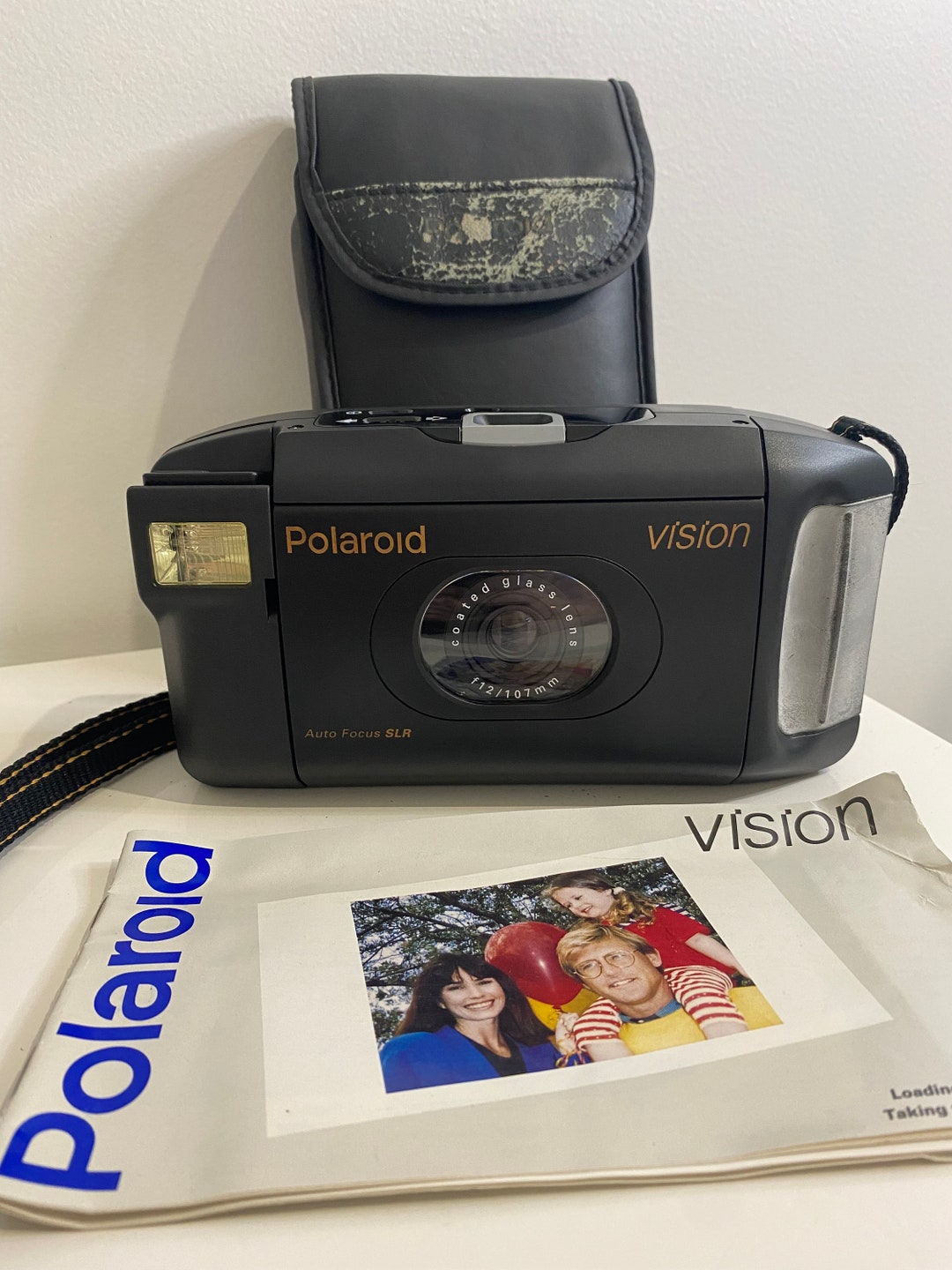Vintage Polaroid Vision 95 Auto Focus SLR Film Camera With Carry Case and Manual Rare
