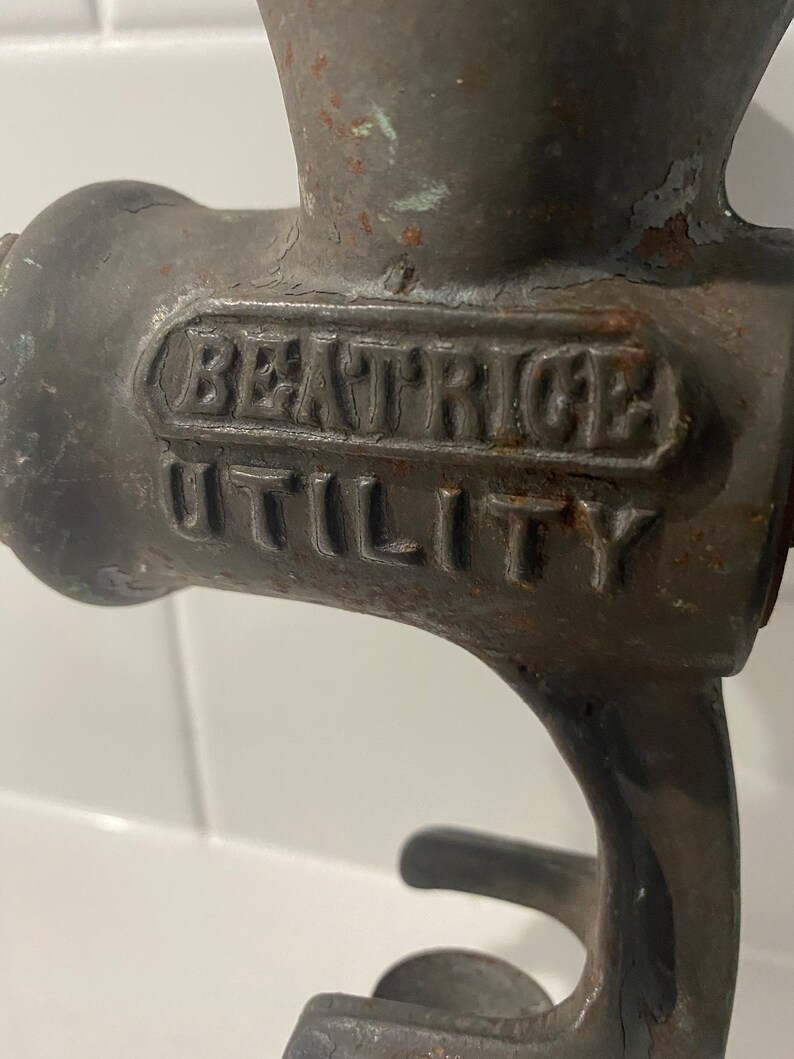 Vintage Beatrice Utility Grinder Meat Mincer Rustic Farmhouse Kitchen