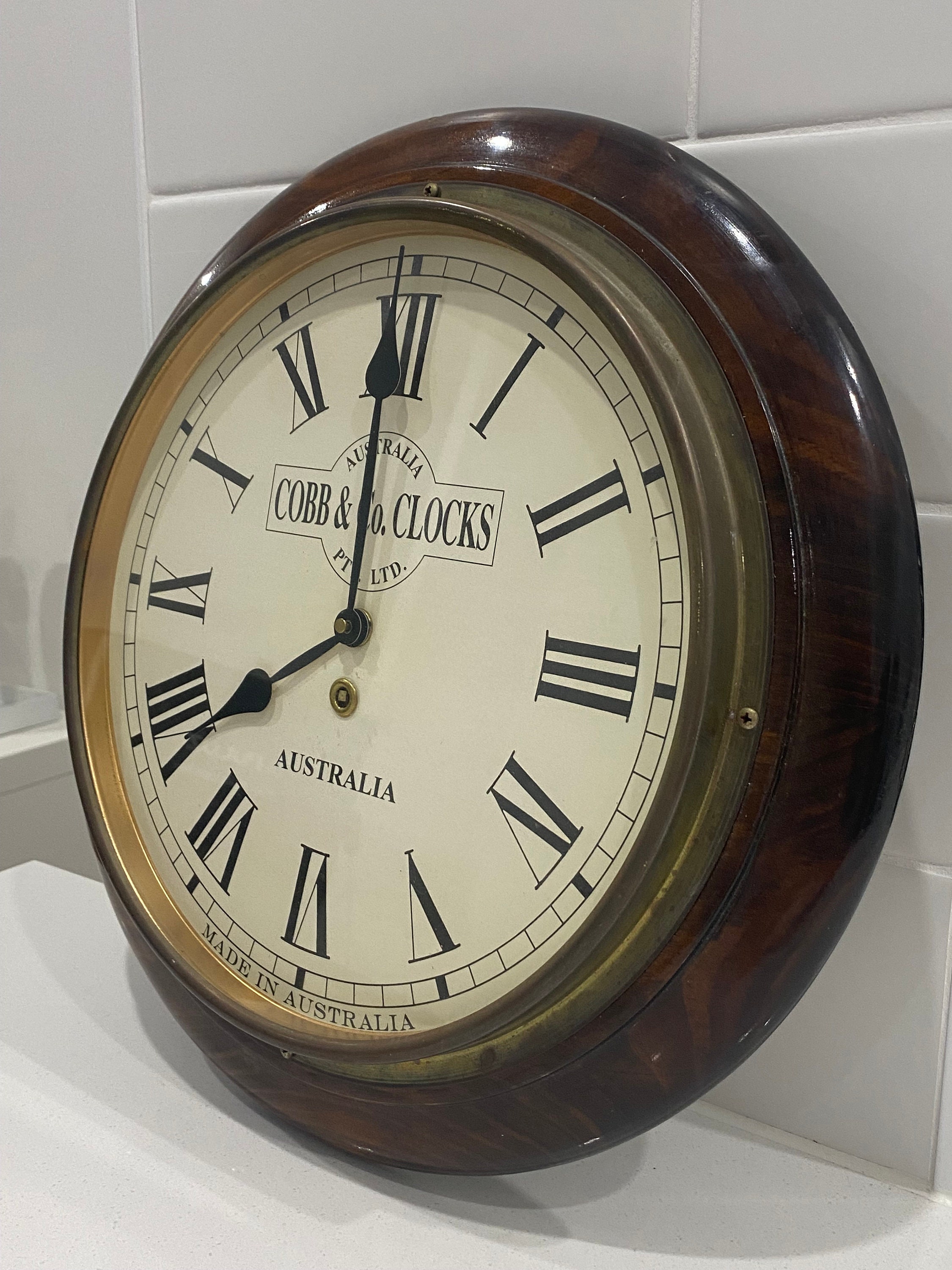 Vintage Cobb & Co. Clocks Australia PTY LTD Large Wall Clock Etsy