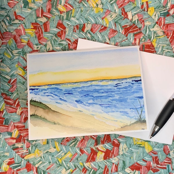 Beach Sunrise Set of 4 greeting cards