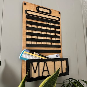 Calendario perpetuo de pared con buzón opcional
