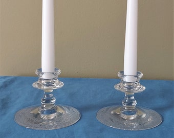Fostoria Crystal Candlestick Holders