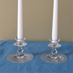 Fostoria Crystal Candlestick Holders