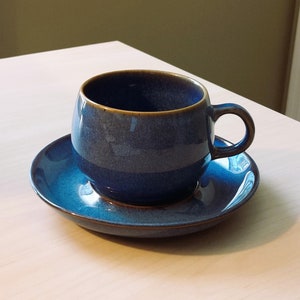 Vintage Denby Handmade Stoneware Cup and Saucer Set