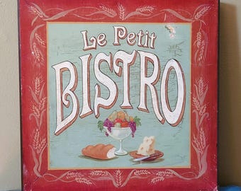 Znak Vintage Pottery Barn French Bistro