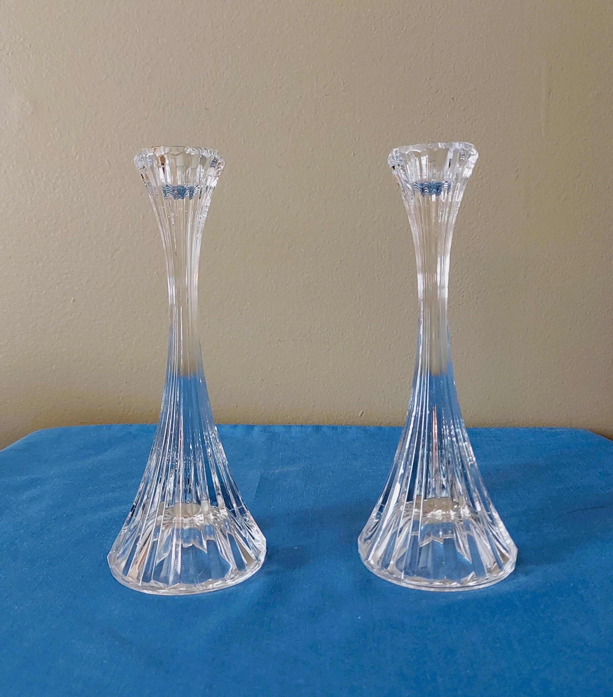 Vintage Mikasa Crystal Candle Holder Set