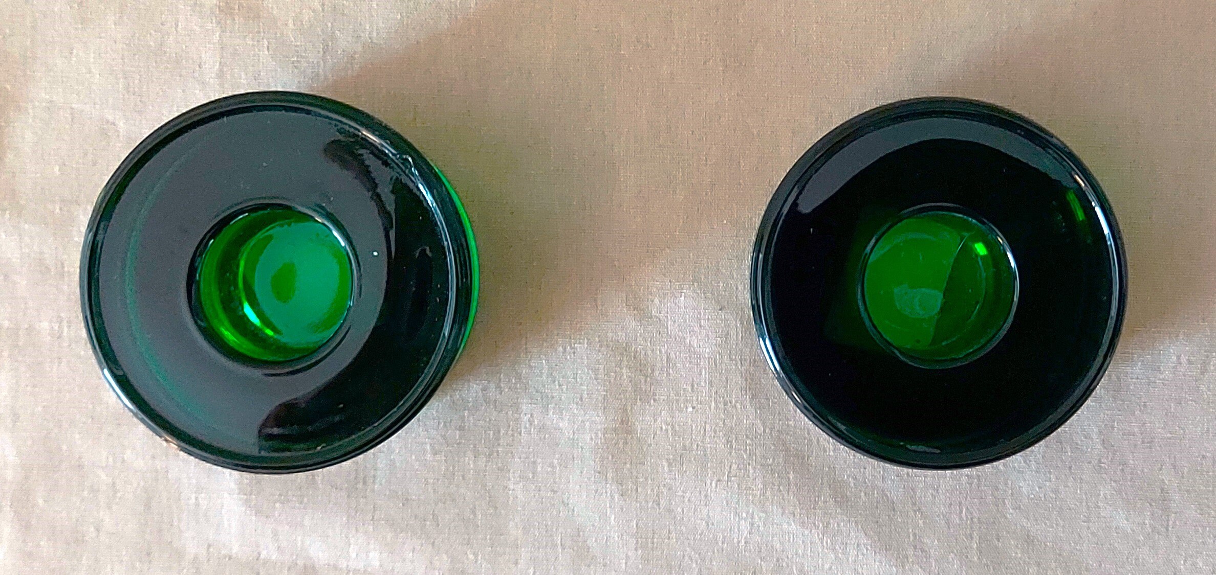 Pair of Crate & Barrel Emerald Green Candlestick Holders Etsy