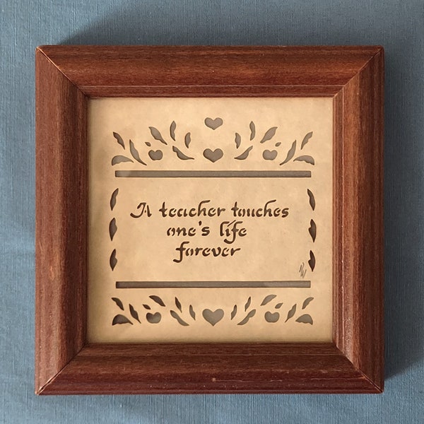 Vintage Designs with Scissors Die Cut Teacher’s Sentiment Artwork