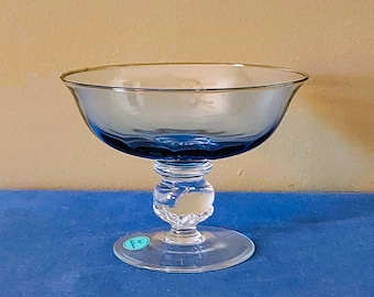 Vintage Handblown Crystal Pedestal Compote