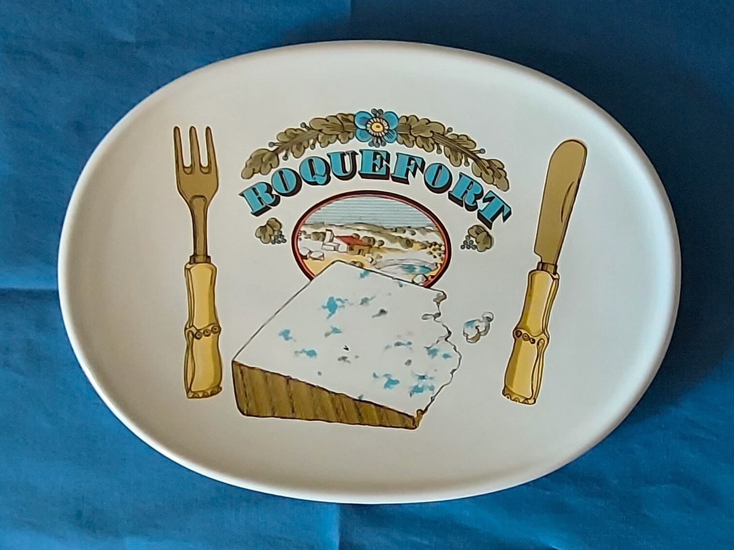 Plateau à Fromages Vintage – Schramberg – Grès Beige/marron – Années 80 – France