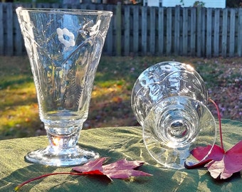 Set of Rock Sharpe Crystal Footed Tumblers