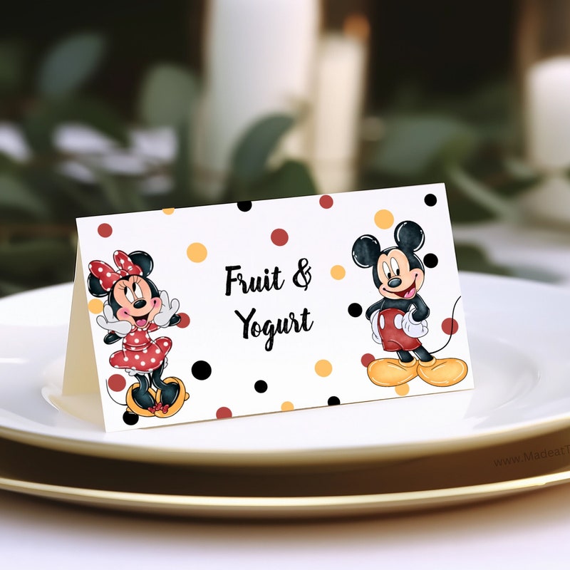 Mickey Mouse Name Tags Etsy