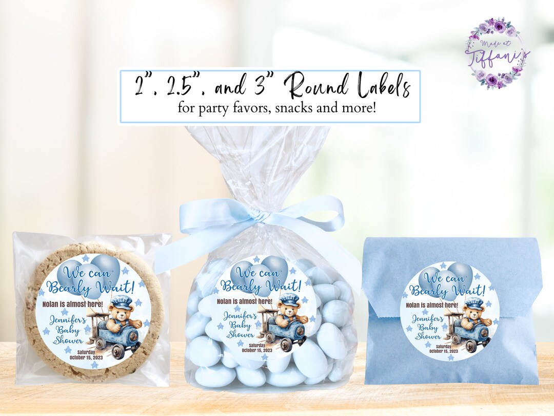 EDITABLE Round Labels for Party Favors and Treat Bags We Can Etsy